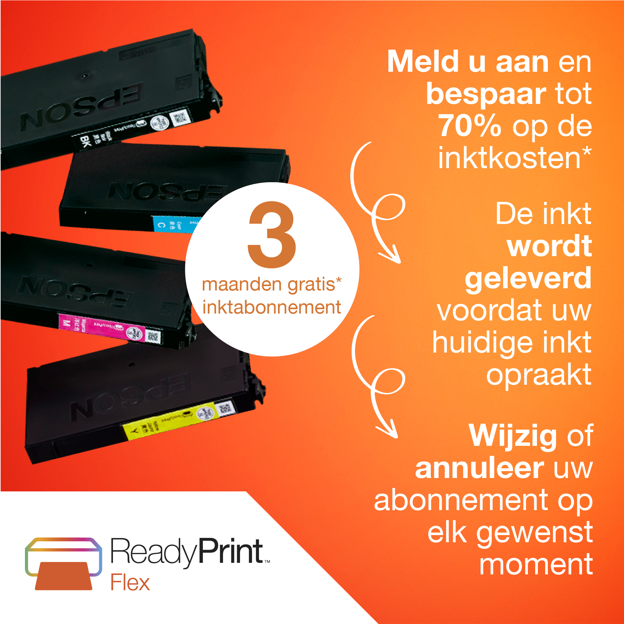 WorkForce Pro WF-3825DWF A4 multifunctionele draadloze inkjetprinter met een ReadyPrint-abonnement met drie maanden gratis inkt*